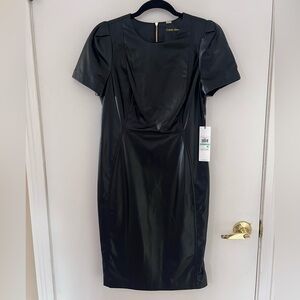 NWT Calvin Klein faux leather dress